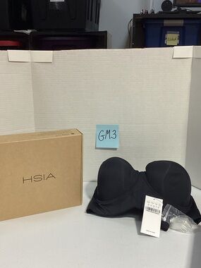HSIA Strapless Black Push-Up Bra - Seamless Support